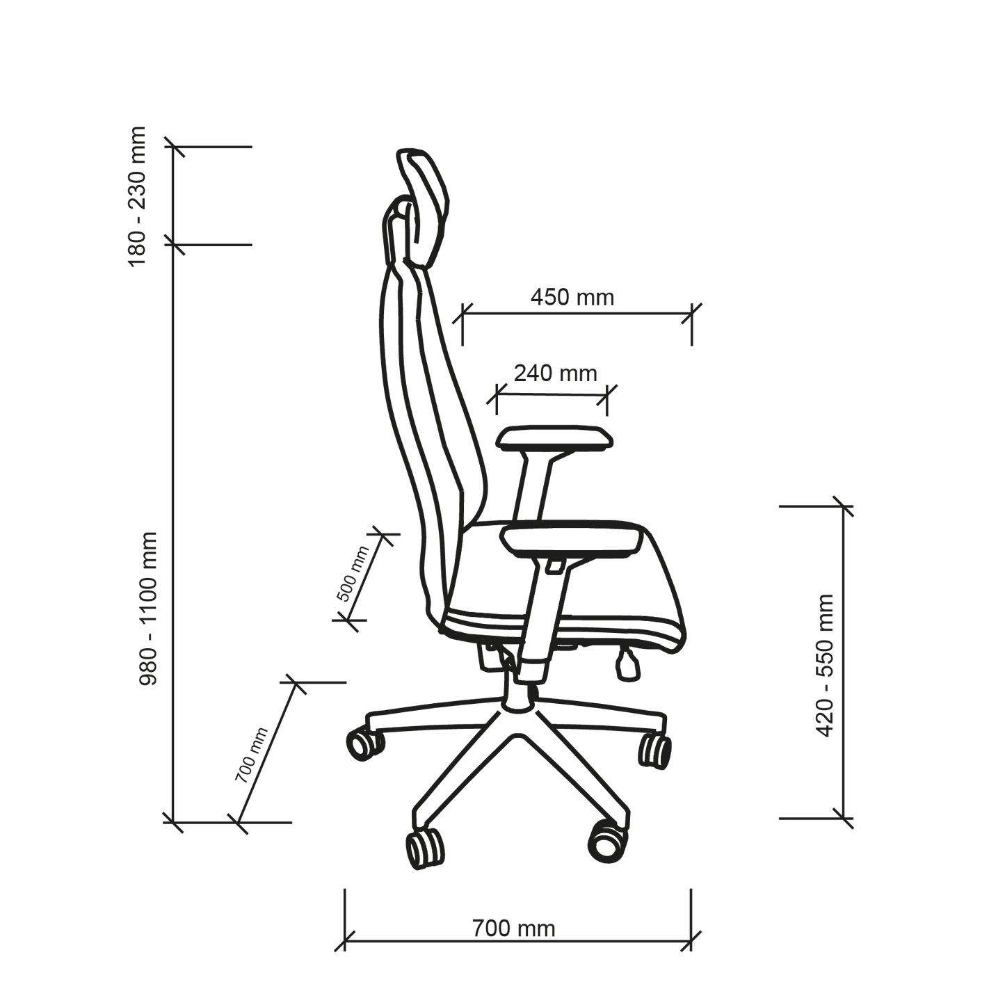 Bürostuhl Serie VSDP1