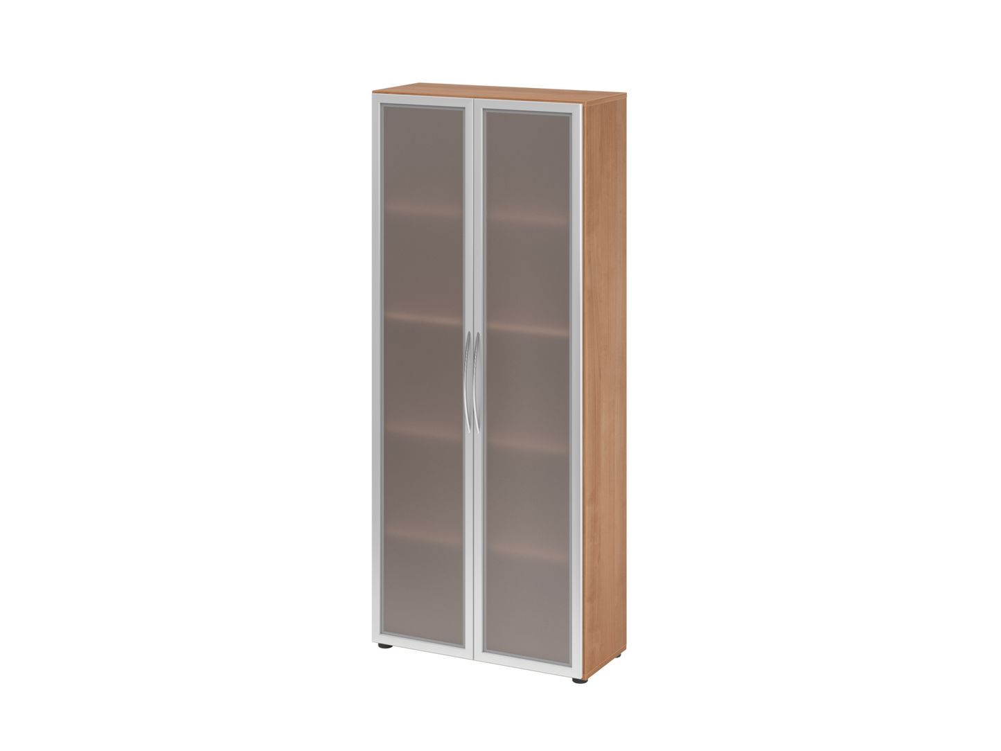 Glastürenschrank 5 OH – Milchglas & Metallgriff (188 cm hoch)