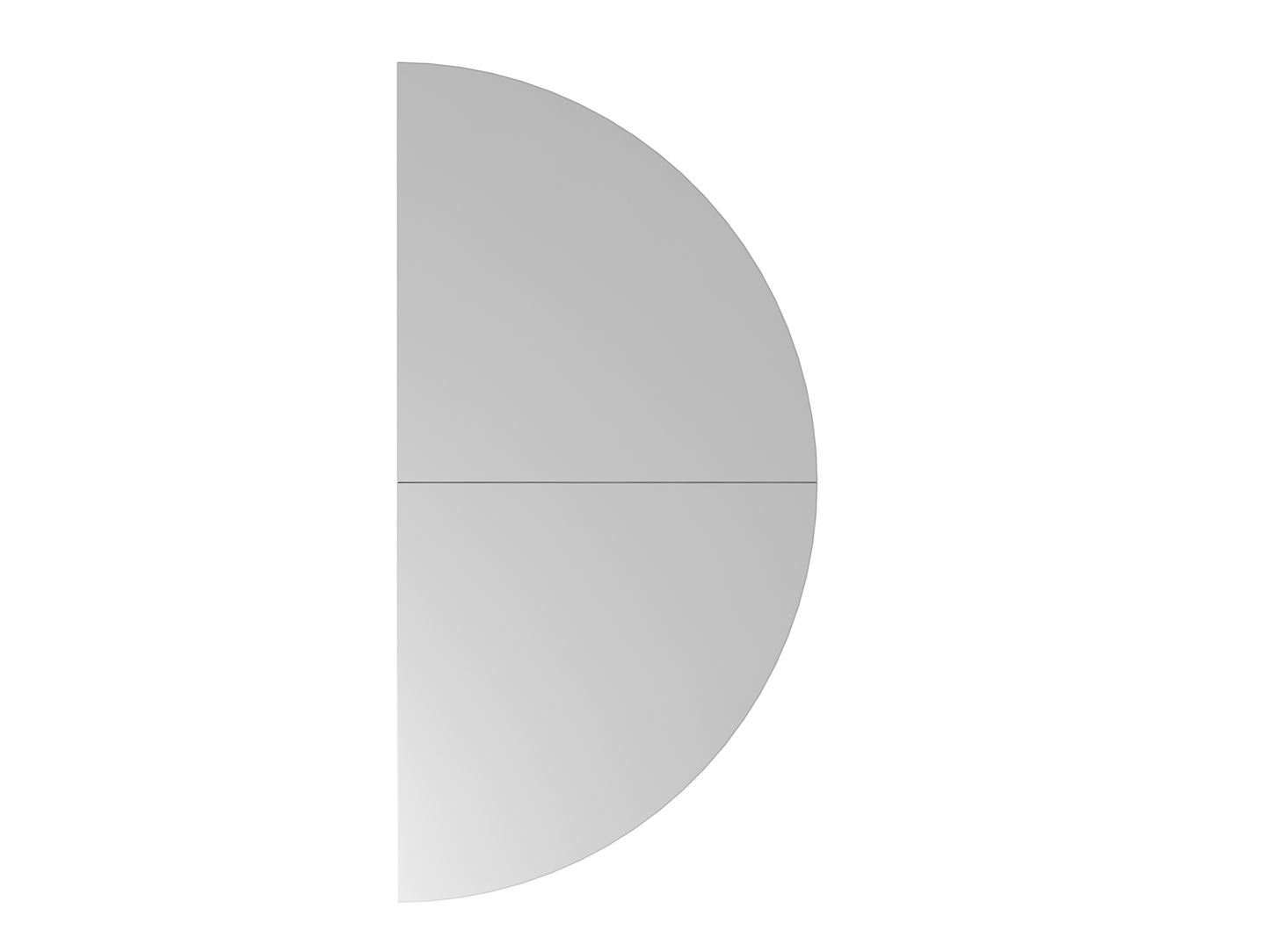 Anbautisch 2xViertelkreis QA160, 160 x 80 cm