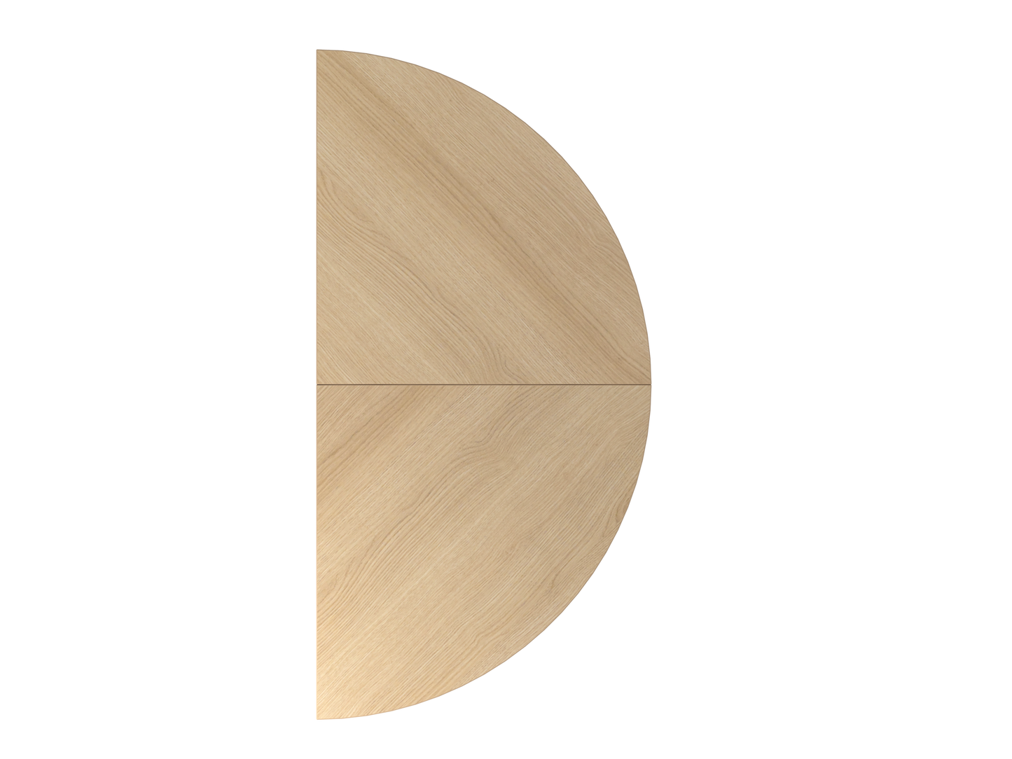 Anbautisch 2xViertelkreis QA160, 160 x 80 cm