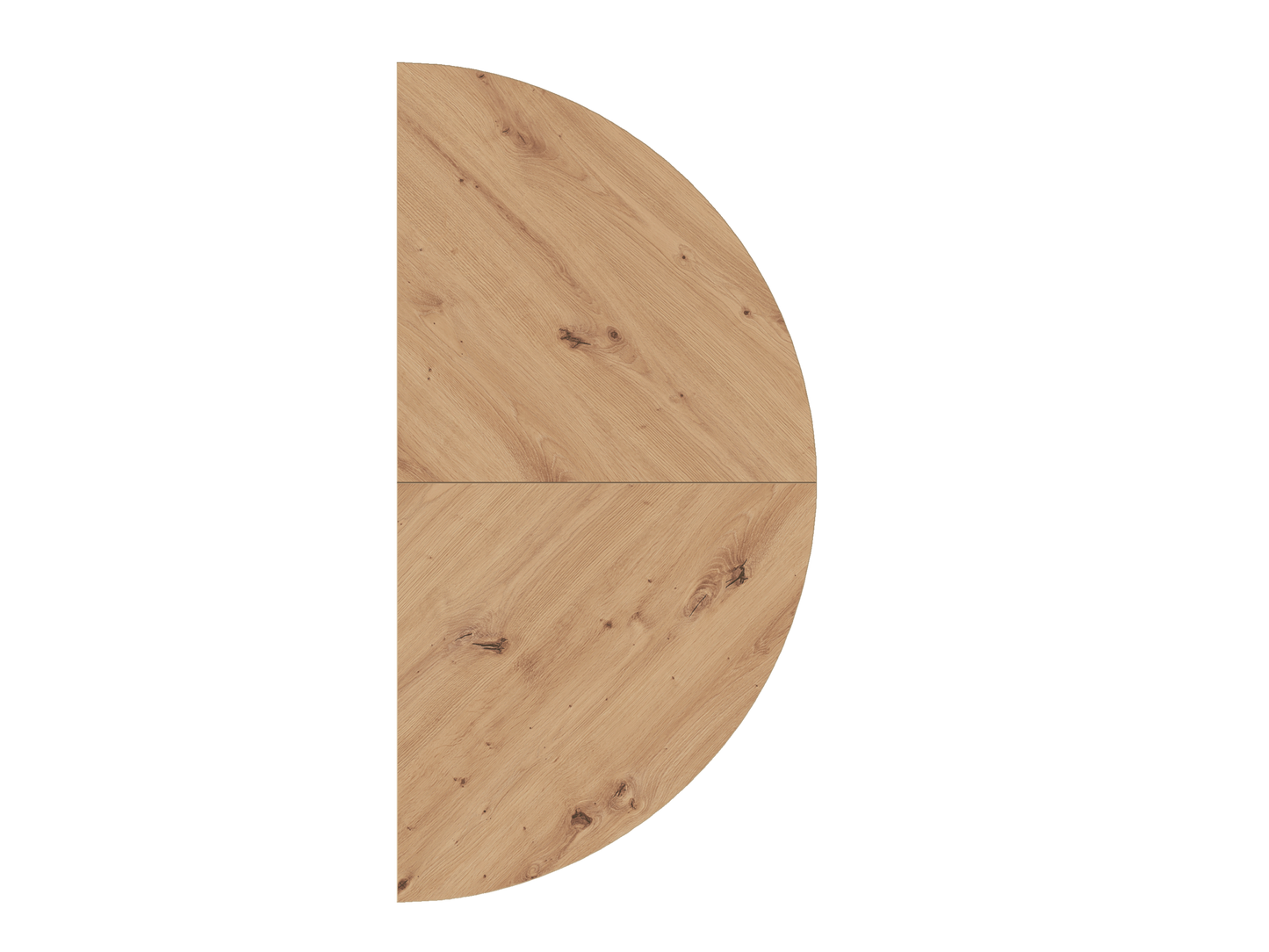 Anbautisch 2xViertelkreis QA160, 160 x 80 cm